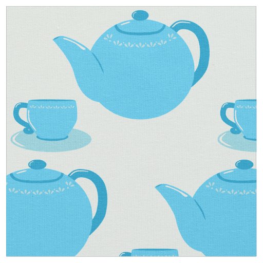 Classic Blue Teapot Fabric