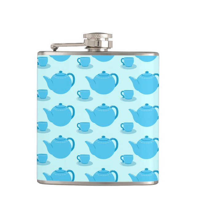 Classic Blue Teapot Flask (Front)