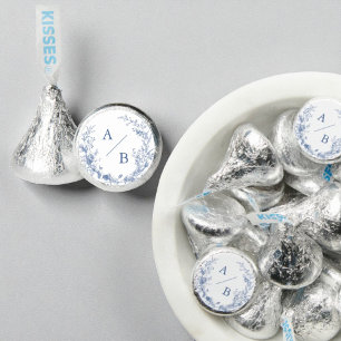 Classic Blue Toile Wedding Monogram  Hershey®'s Kisses®