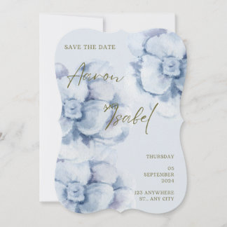 Classic Blue Wedding Invitation