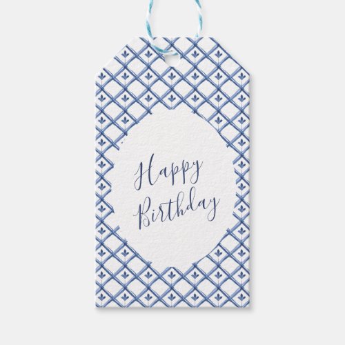 Classic Blue White Chinoiserie Dutch Pattern Gift  Gift Tags
