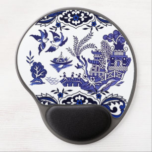 Classic Blue Willow China Design Gel Mouse Pad