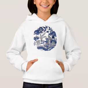 Classic Blue Willow Design Hoodie