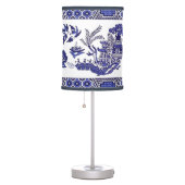 Classic Blue Willow Design Table Lamp (Right)