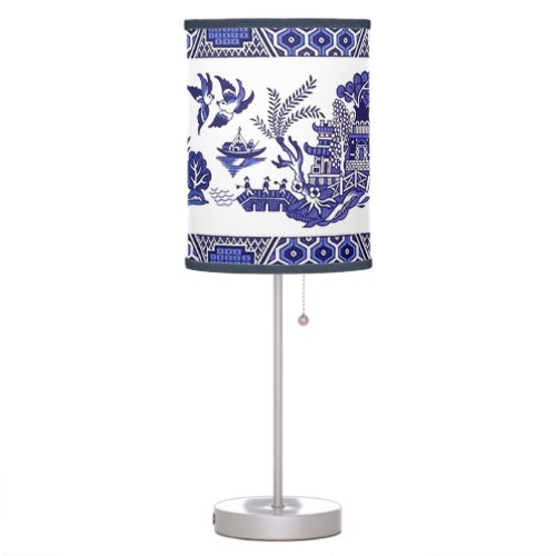 Classic Blue Willow Design Table Lamp