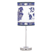 Classic Blue Willow Design Table Lamp (Back)