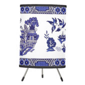 Classic Blue Willow Design Tripod Lamp (Front)