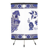 Classic Blue Willow Design Tripod Lamp (Back)