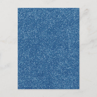 Classic Blue with faux Glitter Postcard