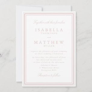 Classic Blush Frame Wedding Invitation