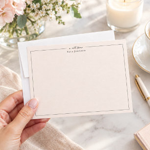 Classic Blush Pink Professional Thank You Card