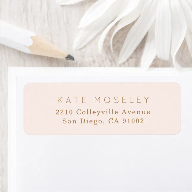 Classic Blush Pink Return Address Labels Zazzle