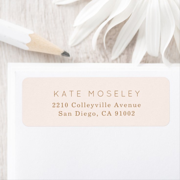 Classic Blush Pink Return Address Labels Zazzle
