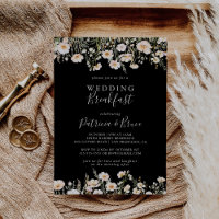 Classic Blush Wildflower Black Wedding Breakfast