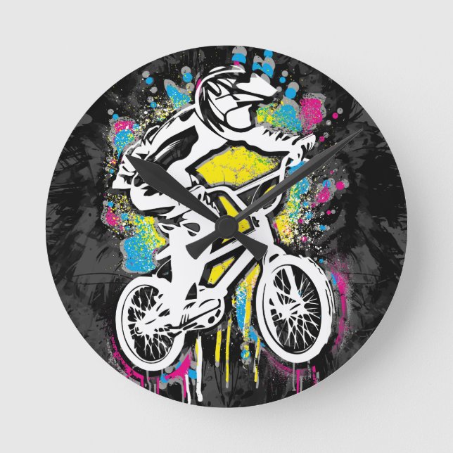 Classic Bmx Bike - Bmx Freestyle Bmx Clock (Front)