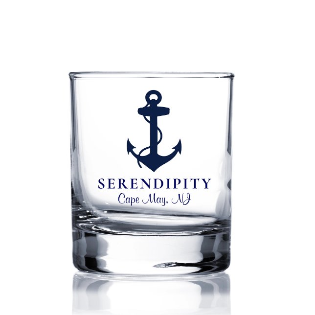 Classic Boat Anchor Logo Whiskey Glass (Creator Uploaded)