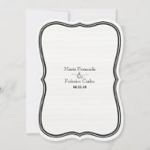 CLASSIC BODA Editable Spanish wedding invitation (Back)