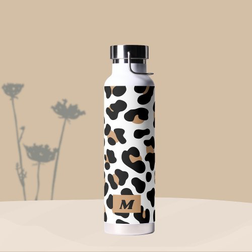 Classic Boho Leopard Print Personalized Gift  Water Bottle