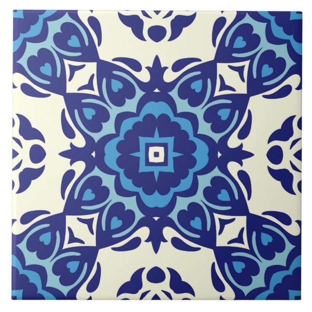  Classic Boho Pattern  Ceramic Tile (Front)