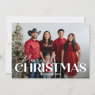 Classic Bold Christmas Photo Card