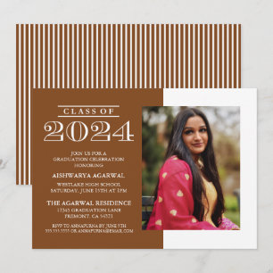CLASSIC BOLD CLASS OF 2024 GRADUATION INVITATION