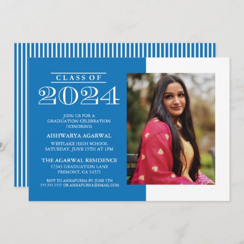 CLASSIC BOLD CLASS OF 2024 GRADUATION INVITATION