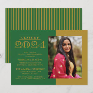 CLASSIC BOLD CLASS OF 2024 GRADUATION INVITATION