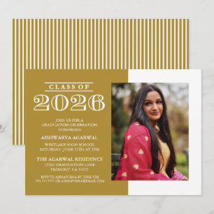 CLASSIC BOLD CLASS OF 2026 GRADUATION INVITATION