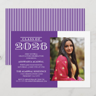 CLASSIC BOLD CLASS OF 2026 GRADUATION INVITATION