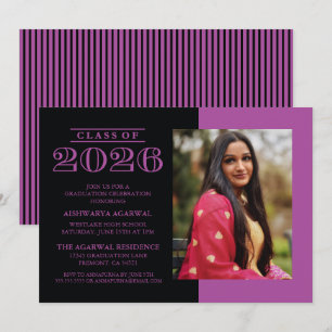 CLASSIC BOLD CLASS OF 2026 GRADUATION INVITATION