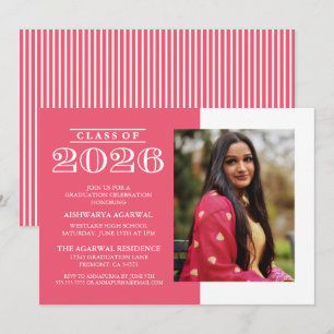 CLASSIC BOLD CLASS OF 2026 GRADUATION INVITATION