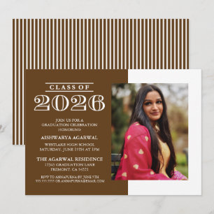CLASSIC BOLD CLASS OF 2026 GRADUATION INVITATION