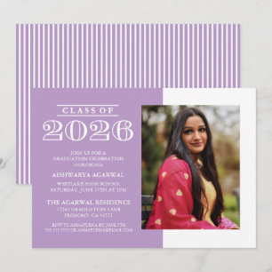 CLASSIC BOLD CLASS OF 2026 GRADUATION INVITATION