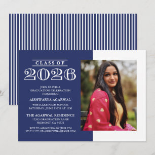 CLASSIC BOLD CLASS OF 2026 GRADUATION INVITATION