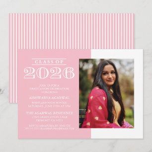 CLASSIC BOLD CLASS OF 2026 GRADUATION INVITATION