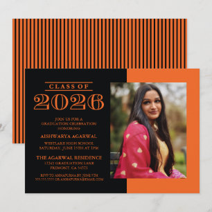CLASSIC BOLD CLASS OF 2026 GRADUATION INVITATION
