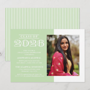 CLASSIC BOLD CLASS OF 2026 GRADUATION INVITATION