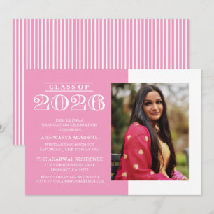 CLASSIC BOLD CLASS OF 2026 GRADUATION INVITATION
