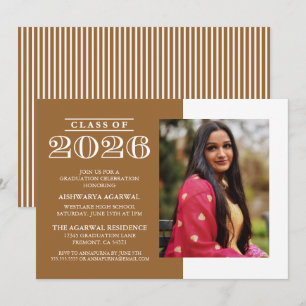 CLASSIC BOLD CLASS OF 2026 GRADUATION INVITATION