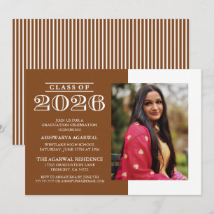 CLASSIC BOLD CLASS OF 2026 GRADUATION INVITATION