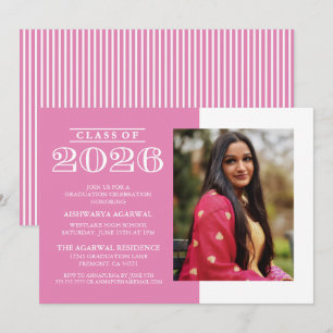 CLASSIC BOLD CLASS OF 2026 GRADUATION INVITATION