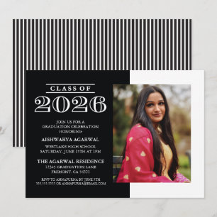 CLASSIC BOLD CLASS OF 2026 GRADUATION INVITATION