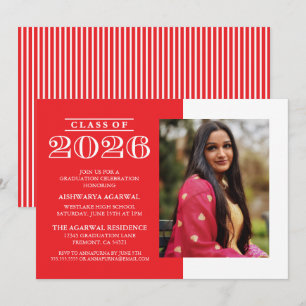 CLASSIC BOLD CLASS OF 2026 GRADUATION INVITATION