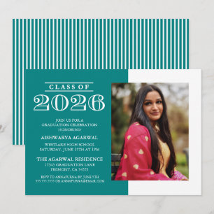 CLASSIC BOLD CLASS OF 2026 GRADUATION INVITATION