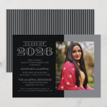 CLASSIC BOLD CLASS OF 2026 GRADUATION INVITATION
