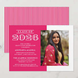 CLASSIC BOLD CLASS OF 2026 GRADUATION INVITATION