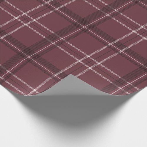 Classic bold holiday plaid maroon wine red holiday wrapping paper