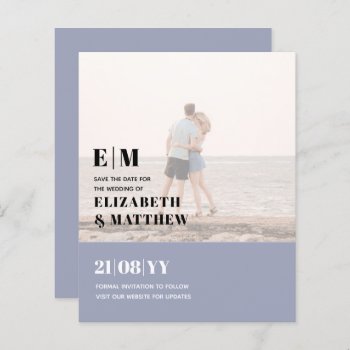 Classic BOLD PHOTO OVERLAY Save the Dates BUDGET