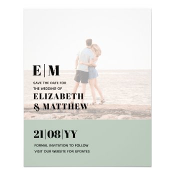 Classic BOLD PHOTO OVERLAY Save the Dates BUDGET Flyer