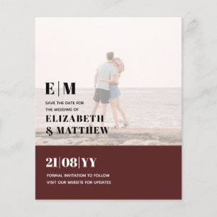 Classic BOLD PHOTO OVERLAY Save the Dates BUDGET Flyer